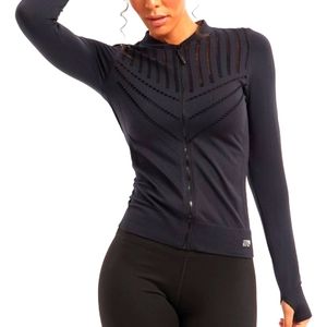 Black Laser-Cut Davis Jacket - Women